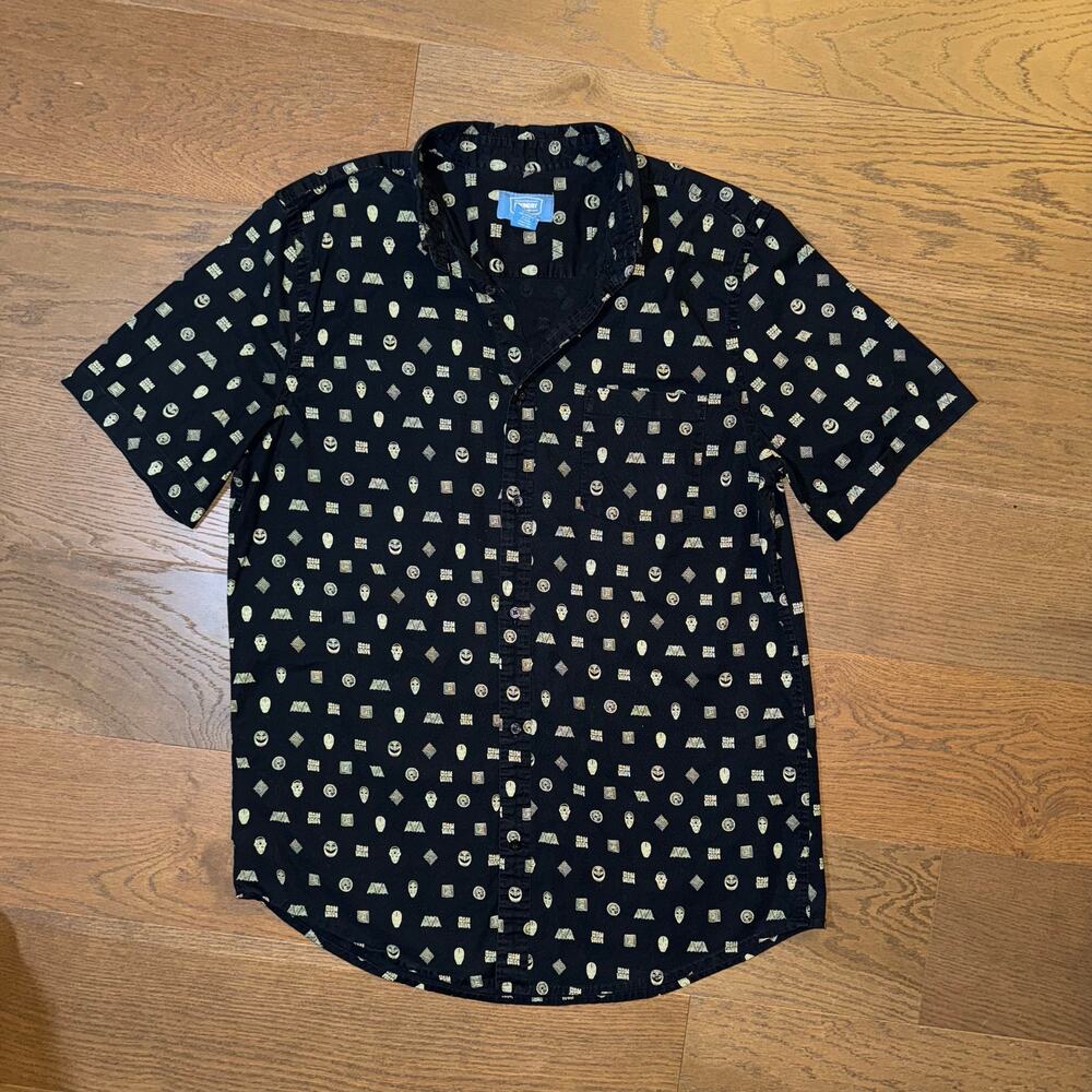Foundry Supply Co Men's Big & Tall Button-up short sleeve shirt Pattern Size LT